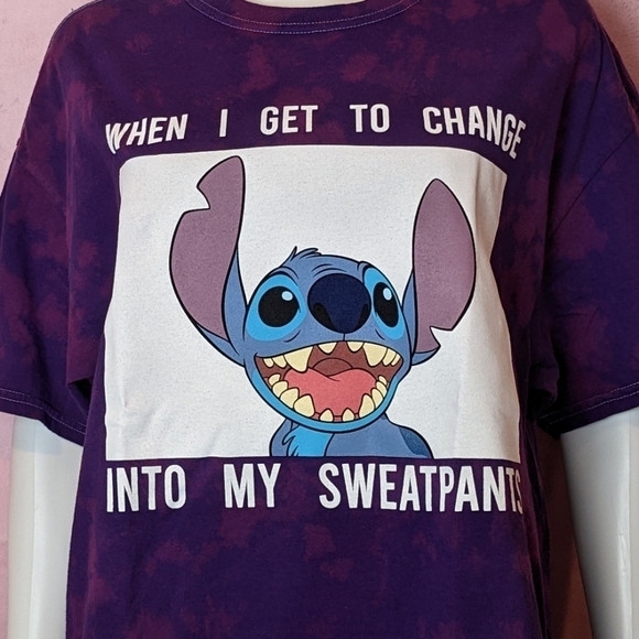 Rue21 Disney Stitch Tie Dye Graphic Meme Tee - Picture 2 of 4